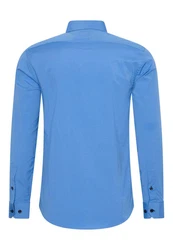 Rusty Neal Langarmhemd mit Krawatte Blau/Dunkelblau/Pastell/Hellblau