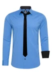 Rusty Neal Langarmhemd mit Krawatte Blau/Dunkelblau/Pastell/Hellblau Rusty Neal Langarmhemd mit Krawatte Blau/Dunkelblau/Pastell/Hellblau