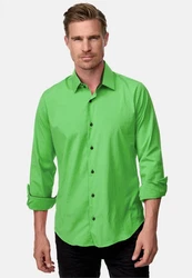 Rusty Neal Langarmhemd Slim-Fit Grün/Türkis/Neonfarben