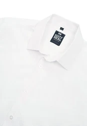 Rusty Neal Langarmhemd Slim-Fit Creme/Weiß/Rot