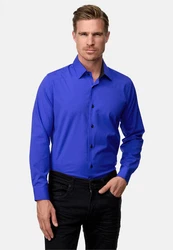 Rusty Neal Langarmhemd Slim-Fit Blau