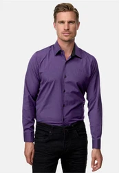 Rusty Neal Langarmhemd Slim-Fit Lila/Fliederfarben/Dunkelblau