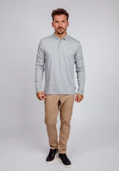 BOSS Poloshirt Pado Grau/Hellgrau
