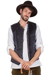 Trachtenweste Cordweste - NICO - grau/loden, mustard/loden
