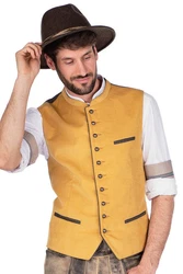 MarJo Trachtenweste Cordweste NICO grau/loden, mustard/loden
