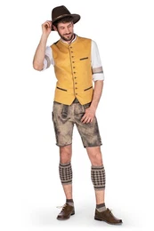 Trachtenweste Cordweste - NICO - grau/loden, mustard/loden