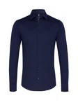 DESOTO Langarmhemd Jerseyhemd Slim Fit Dunkelblau