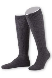 Lusana Trachtensocken Trachten Kniestrümpfe (L340) L340