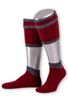 Lusana Trachtensocken Loferl L479 tanne/dunkelgrau, burgund/grau (L479)