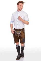 Lusana Trachtensocken Trachten Kniestrümpfe L8995R anthrazit/mittelgrau/marine/natur (L8995R)