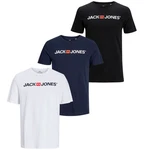 Jack & Jones T-Shirt Basic Schwarz/Dunkelblau/Hellblau/Mischfarben