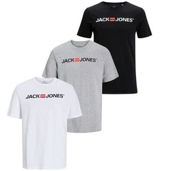 Jack & Jones T-Shirt Basic Rot/Mischfarben/Schwarz/Silber/Hellblau