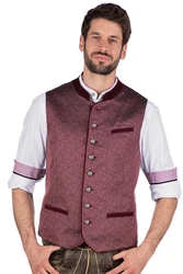 Spieth & Wensky Trachtenweste BENSON marsala/dunkelrot/jeans/dunkelblau