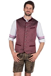 Spieth & Wensky Trachtenweste BENSON marsala/dunkelrot/jeans/dunkelblau