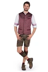 Spieth & Wensky Trachtenweste BENSON marsala/dunkelrot/jeans/dunkelblau