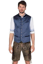 Spieth & Wensky Trachtenweste BENSON marsala/dunkelrot/jeans/dunkelblau