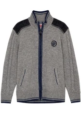 Spieth & Wensky Outdoorjacke Strickjacke Herren BETZBACH denim/hellgrau