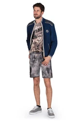 Spieth & Wensky Outdoorjacke Strickjacke Herren BETZBACH denim/hellgrau/denimblau