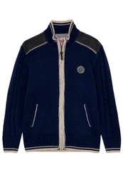 Outdoorjacke Strickjacke Herren - BETZBACH - denim, hellgrau