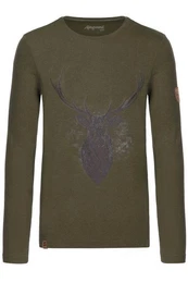 Trachtenshirt Longsleeve Herren - NONSALM - oliv