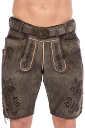 Trachtenlederhose Lederhose Herren kurz - EDERSEE - rauch