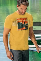 Piz Pal Outdoorjacke Trachtenshirt Herren TREBGAST honig/nadelgrün