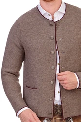Spieth & Wensky Trachtenstrickjacke Pocking nuss/hellgrau