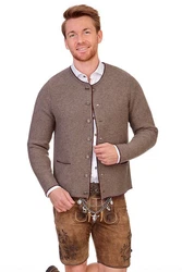 Spieth & Wensky Trachtenstrickjacke Pocking nuss/hellgrau