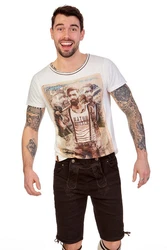 MarJo Trachtenshirt Herren MARTIN seagras/vintage weiß