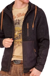 Tom Collins Outdoorjacke Strickfleecejacke SERENO anthrazit/trachtengrn