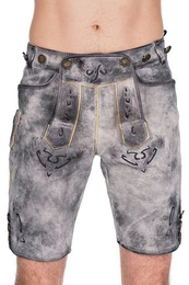 Trachtenlederhose Lederhose Herren kurz - RIEGEL - stein