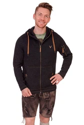 Tom Collins Trachtenstrickjacke Herren RAMON anthrazit/trachtengrn