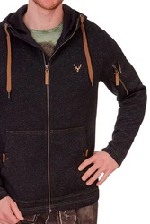 Tom Collins Trachtenstrickjacke Herren RAMON anthrazit/trachtengrn