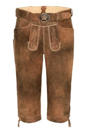 Trachtenlederhose Kniebundlederhose - VITTORIO II - biber, nutria