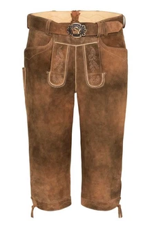 Spieth & Wensky Trachtenlederhose Kniebundlederhose VITTORIO II biber/nutria