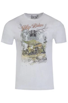 MarJo Trachtenshirt Herren HENRICK hellgrau/schlamm