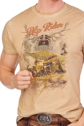 MarJo Trachtenshirt Herren HENRICK hellgrau/schlamm