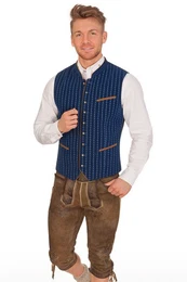 Trachtenlederhose Kniebundlederhose - SCHNSEE - hellbraun
