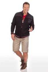 Spieth & Wensky Trachtenstrickjacke BALDO mittelgrau/schwarz
