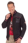 Spieth & Wensky Trachtenstrickjacke BALDO mittelgrau/schwarz
