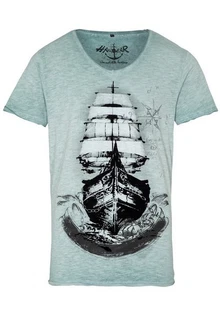 Hangowear Trachtenshirt WINDJAMMER Herren himmelblau/grau