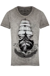 Hangowear Trachtenshirt WINDJAMMER Herren himmelblau/grau