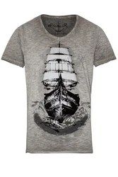 Hangowear Trachtenshirt WINDJAMMER Herren himmelblau/grau
