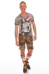 Hangowear Trachtenshirt FAUSTO Herren grau/schlamm