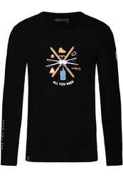 Outdoorjacke Longsleeve Herren - LUDLALM - schwarz