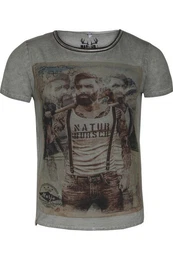 Trachtenshirt Trachtenshirt Herren - MARTIN - seagras, vintage wei