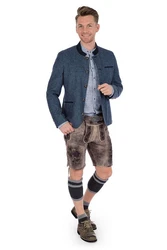 Spieth & Wensky Trachtenhemd Arnold jeans/weiß, tanne/weiß