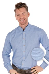 Maddox Trachtenhemd TANJO pale denim/salbeigrün