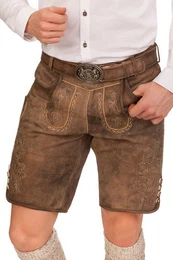 Trachtenlederhose Lederhose Herren kurz - HORN - stein