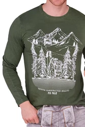 Piz Pal Strickpullover Longsleeve Herren - RIEDBACH fired umbra/pinie